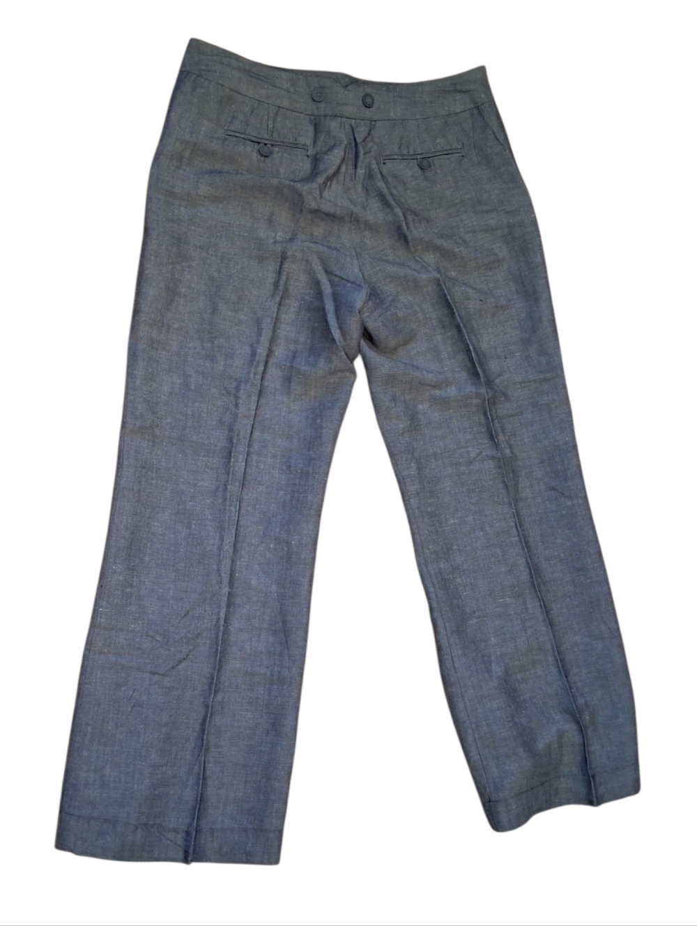 Reitmans GRAY LInen Blend  Straight-Leg Trousers 4596 - Picture 3 of 8